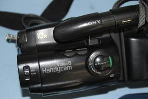 lot 46 image: Sony Video8 Video 8 Handcam 8mm Camcorder Camera System Bundle  Kit - Extra Batteries Case & More