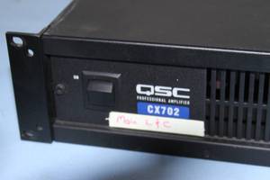 lot 50 image: QSC CX702 2-Channel 700-Watt Pro Audio Power Amplifier