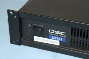 lot 57 image: QSC CX702 2-Channel 700-Watt Pro Audio Power Amplifier