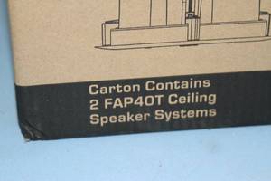 lot 70 image: New in Box  Pair of Atlas IED Pro Audio 4 In-Ceiling Speakers with 16-Watt 70100V Transformers