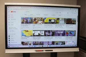 lot 51 image: SMART Technologies Smart Board 65 Ultra High Definition 4K Interactive LED Flat Panel Touchscreen Display  Monitor