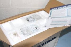lot 85 image: New Box  Pair of Crestron SAROS 4 Surface Mount Indoor  Outdoor Pro Audio Loudspeakers Speakers