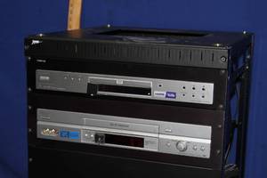 lot 90 image: Middle Atlantic AV Equipment Rack Frame with Miscellaneous Pro Audio Video & Control Equipment
