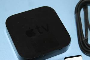 lot 110 image: 3rd Generation Apple TV - Model 1469 - with Remote Control Power & HDMI Cables