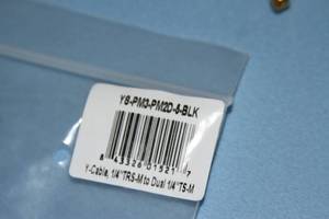 lot 112 image: Lot of 9 - Pro Audio 14 Quarter Inch Stereo to Dual Mono 14 Cables