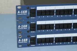 lot 127 image: Lot of 3 - AVIOM A-16R 16-Channel Stereo Digital Rackmount Personal Mixers