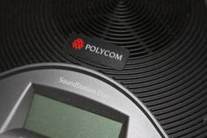lot 134 image: Polycom SoundStation Sound Station Duo Analog VoIP HD Audio Conference Phone System