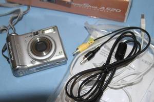lot 139 image: Canon PowerShot Power Shot A520 Digital Camera & Casio Exilim Digital Camera