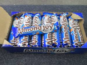 Box of 36-1.61 oz Almond Joy Bars...