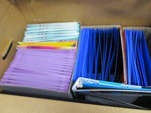 Box of Paper & Poly Folders...