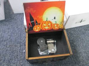 7 Small Halloween Music Boxes...
