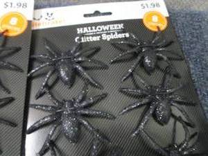 8- 8 pks Glitter Spiders...