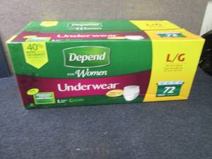 Case of 72 Depends for Women Large ...