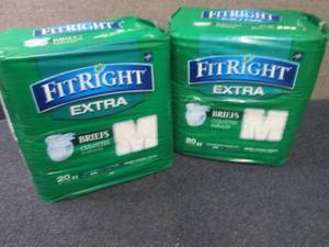 2- 20 ct FitRight Extra Briefs Medi...