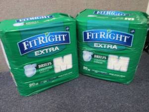 2- 20 ct FitRight Extra Briefs Medi...