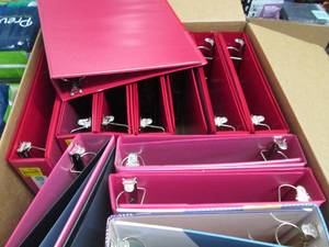 Large Box of 1.5 inch D Ring Binder...