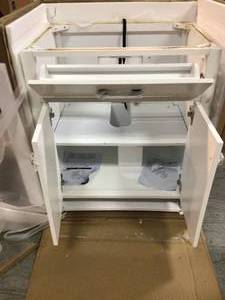 Home Decorators Ainsley 30 in. W x 22 in. D Vanity in White - Cabinet only see pictures