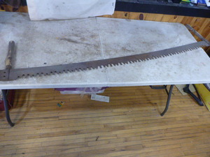 lot 95 image: Vintage Logging Saw