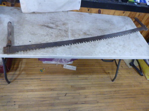 lot 96 image: Vintage Logging Saw