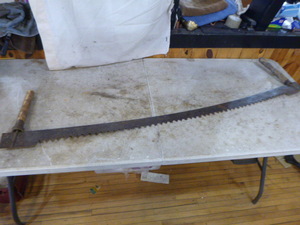 lot 97 image: Vintage Logging Saw