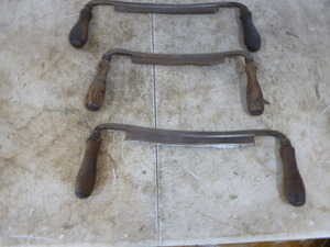 lot 158 image: 3 Vintage Draw Knives