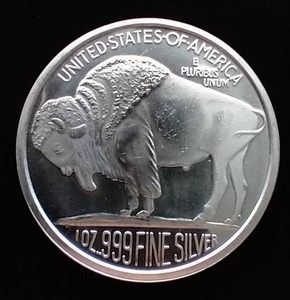 2015 1 Oz Buffalo Silver Round