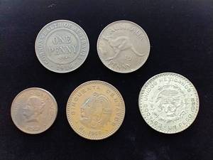 Old Australian & Mexican Coins