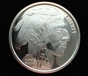 2015 1 Oz Buffalo Silver Round