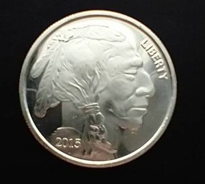 2015 1 Oz Buffalo Silver Round