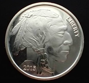 2015 1 Oz Buffalo Silver Round