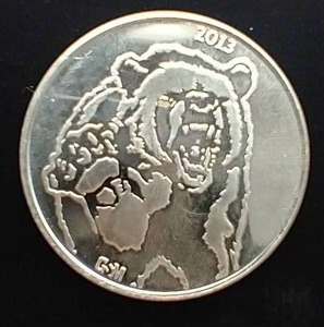 2013 1 Oz. Silver Round - Bull & Bear