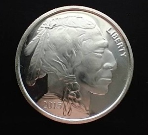 2015 1 Oz Buffalo Silver Round