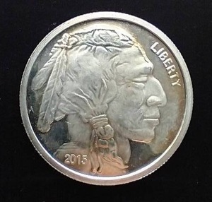 2015 1 Oz Buffalo Silver Round