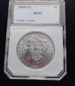 1884-CC Morgan Dollar - MS62