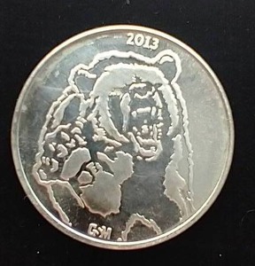 2013 1 Oz. Silver Round - Bull & Bear