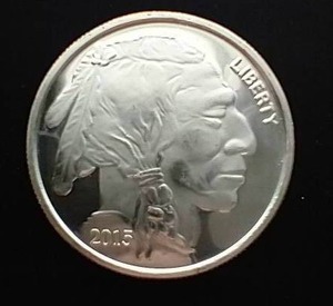 2015 1 Oz Buffalo Silver Round