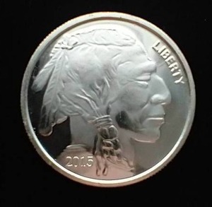 2015 1 Oz Buffalo Silver Round