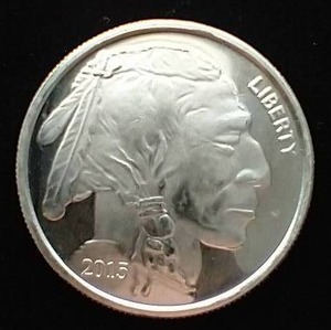 2015 1 Oz Buffalo Silver Round