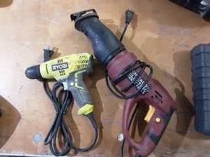 lot 9 image: Ryobi 38 Drill & Chicago Electric Sawzall