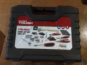 lot 11 image: Hyper Tough 116 Piece Home Repair Tool Set