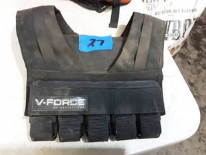 lot 27 image: V-Force Weighted Vest with weights
