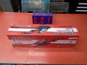 Toolman 9 angle grinder. New in box. Was a show display. As shown.