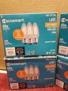 Lot of 4 Ecosmart 40 Watt LED Light bulbs.