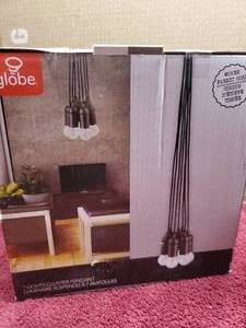Lot of 2 Globe 7 Light Cluster Pendant