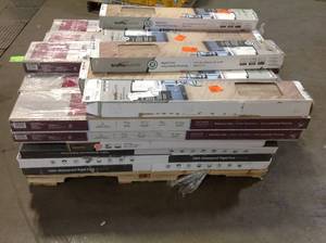 Pallet with assorted 35 cases of Flooring customer returns see pictures