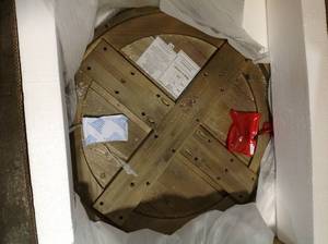 MSV Napa Reclaimed Natural Round End Table not used see pictures