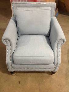 Gray Linen Arm Chair see pictures