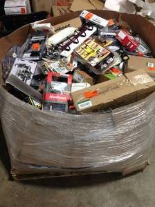 Gaylord full of Assorted Door Knobs, Handles and hardware Various Models and Conditions customer returns See Pictures