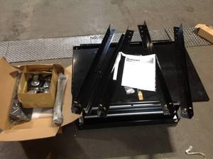 Husky  33 in 4-Drawer Mechanics Cart with Extended Side Table and Bottle Tray open box customer returns see pictures