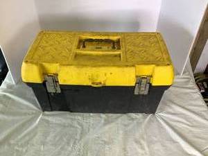 lot 26 image: Yellow and Black Toolbox Full of Tools